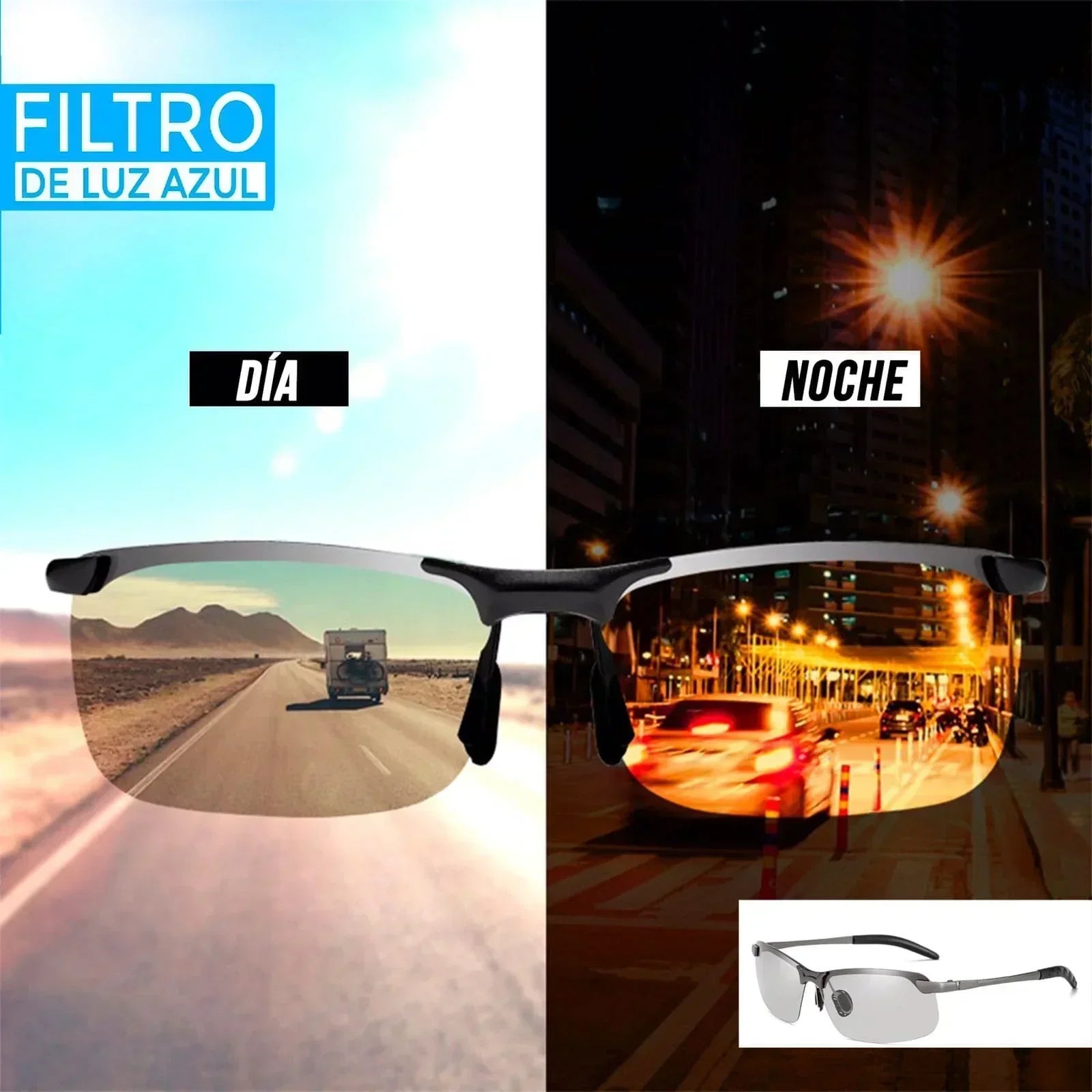 Nuevas gafas de sol fotocromáticas para conducir y ver de noche