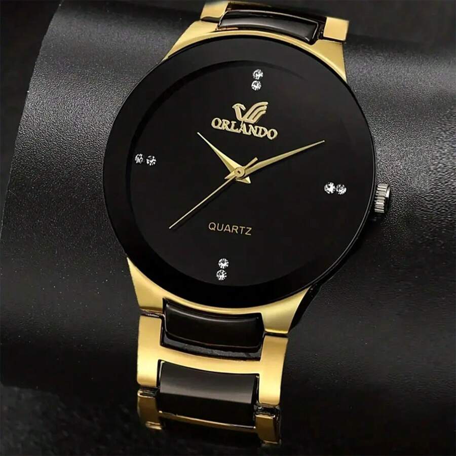 ¡𝐑𝐄𝐋𝐎𝐉 𝐃𝐄 𝐄𝐃𝐈𝐂𝐈𝐎𝐍 𝐋𝐈𝐌𝐈𝐓𝐀𝐃𝐀! Reloj de Cuarzo para Hombre Chapado en Oro Orlando - Reloj de Lujo para Hombre