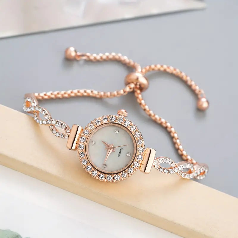 ¡𝐍𝐎 𝐓𝐄 𝐋𝐎 𝐏𝐔𝐄𝐃𝐄𝐒 𝐏𝐄𝐑𝐃𝐄𝐑! Reloj de Moda Casual para Mujer con Elemento de Pulsera - Diseño Chic y Sofisticado ⌚