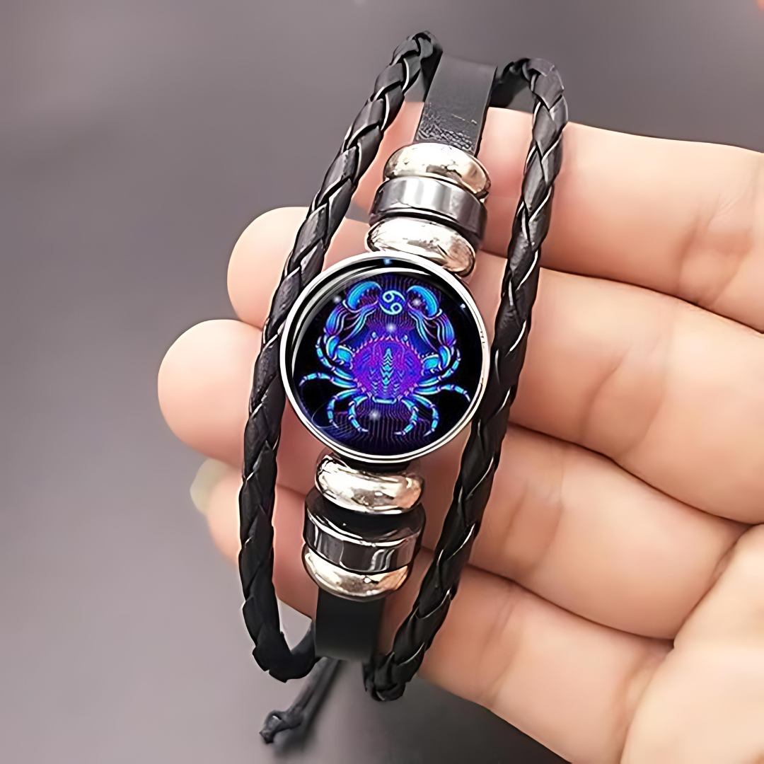 ¡𝐌𝐎𝐃𝐀 𝐔𝐍𝐈𝐂𝐀! Pulsera de Cuero Tejido Multicapa con Encanto de Constelaciones del Zodiaco para Hombres y Mujeres 🌌