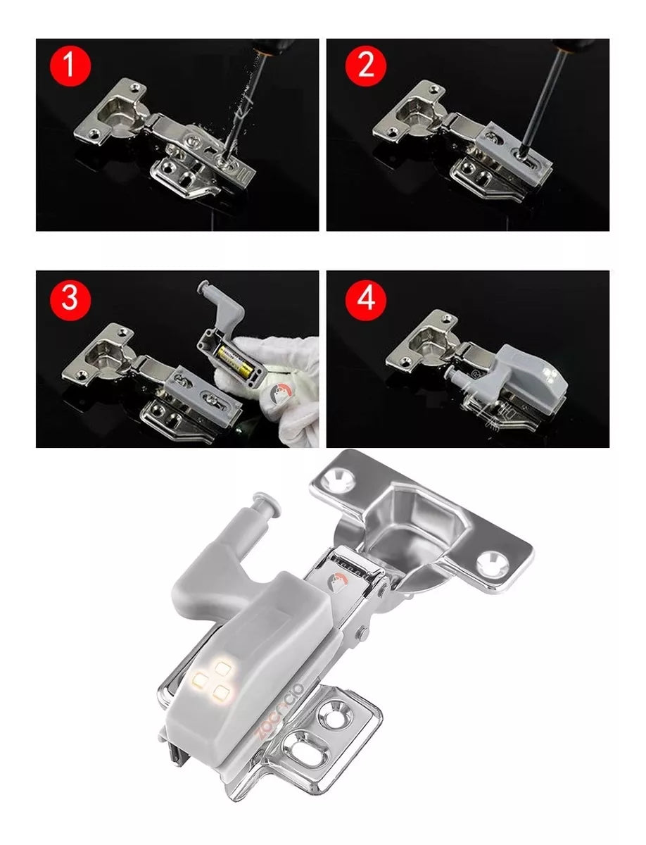 Luces led automáticas de bisagra - 8 unidades