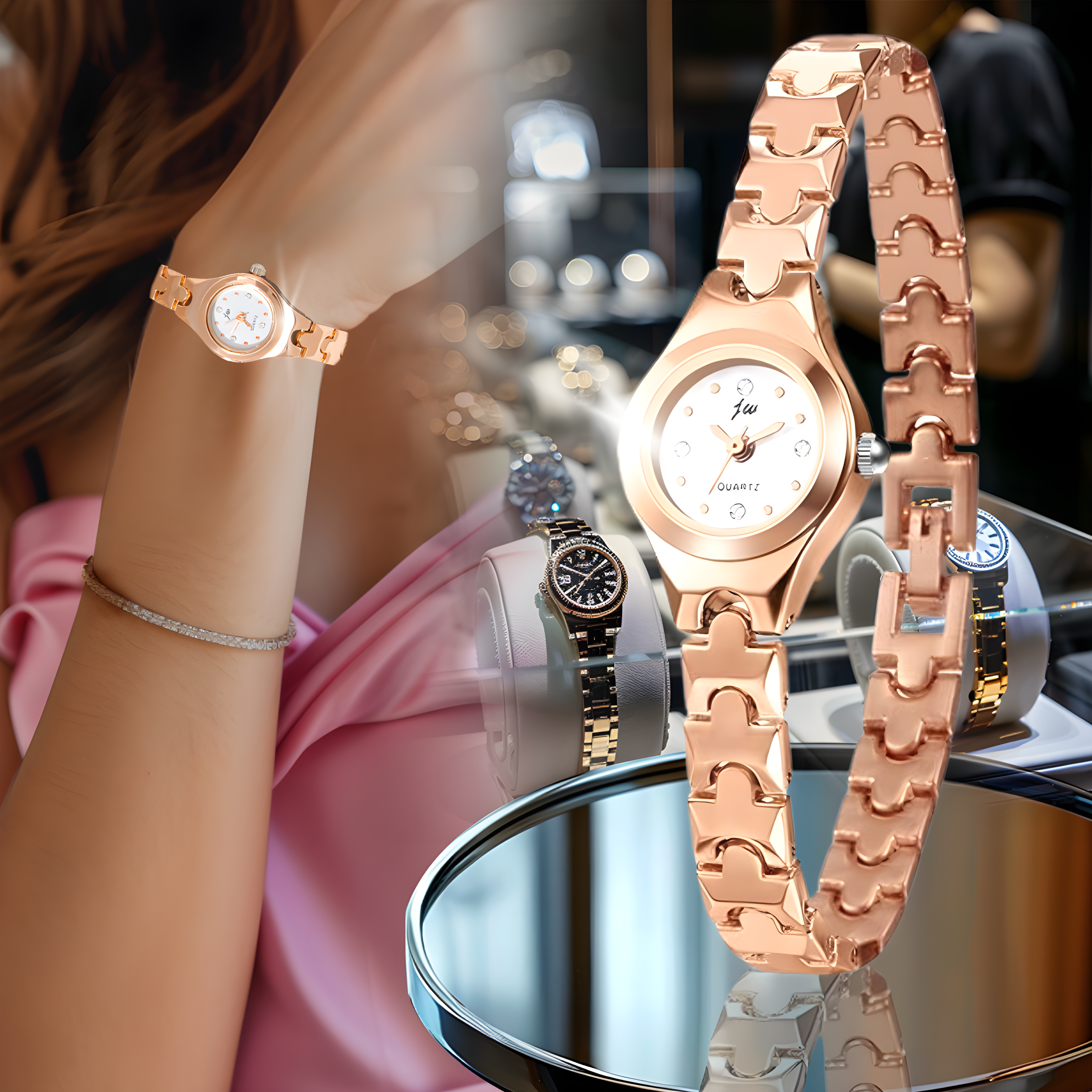 ¡𝘿𝙀𝙎𝙇𝙐𝙈𝘽𝙍𝘼 𝙀𝙉 𝘾𝘼𝘿𝘼 𝙊𝘾𝘼𝙎𝙄𝙊𝙉! Reloj clásico de mujer en oro rosa - 𝙀𝙡𝙚𝙜𝙖𝙣𝙩𝙚 𝙮 𝘾𝙖𝙨𝙪𝙖𝙡 𝙥𝙖𝙧𝙖 𝘾𝙪𝙖𝙡𝙦𝙪𝙞𝙚𝙧 𝙊𝙘𝙖𝙨𝙞𝙤 ⌚