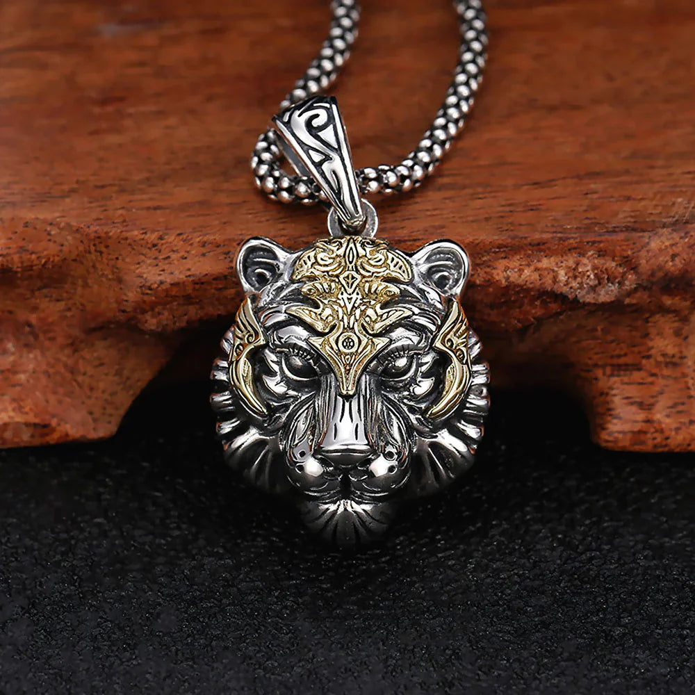 ¡𝐏𝐄𝐑𝐒𝐎𝐍𝐀𝐋𝐈𝐃𝐀𝐃 𝐘 𝐄𝐒𝐓𝐈𝐋𝐎! Collar Colgante de Metal con Cabeza de Tigre para Hombre - 𝐉𝐨𝐲𝐞𝐫𝐢𝐚 𝐏𝐮𝐧𝐤 𝐑𝐞𝐠𝐚𝐥𝐨 𝐝𝐞 𝐌𝐨𝐝𝐚🐯