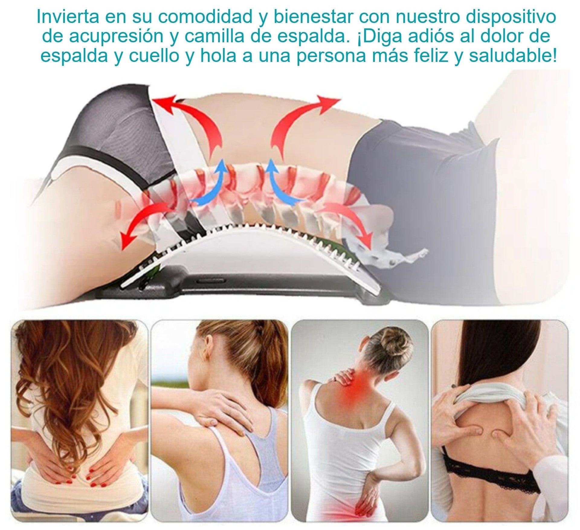 Corrector lumbar ortopédico - Alivia el dolor de espalda y cuello