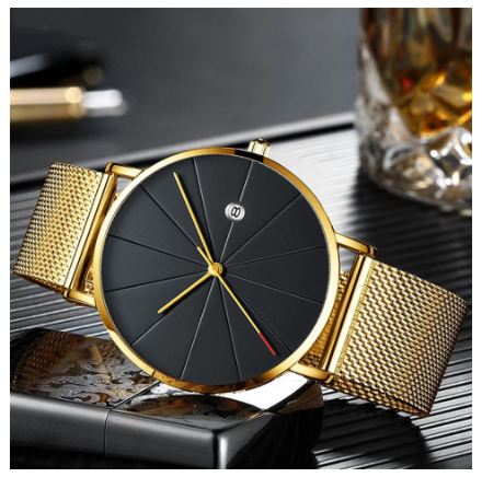 ¡𝐎𝐅𝐄𝐑𝐓𝐀 𝐈𝐌𝐏𝐄𝐑𝐃𝐈𝐁𝐋𝐄! Reloj Impermeable de Cuarzo en Acero Inoxidable Dorado - 𝐌𝐨𝐝𝐞𝐫𝐧𝐢𝐝𝐚𝐝 𝐲 𝐄𝐬𝐭𝐢𝐥𝐨 𝐞𝐧 𝐂𝐚𝐝𝐚 𝐎𝐜𝐚𝐬𝐢𝐨𝐧 ⌚