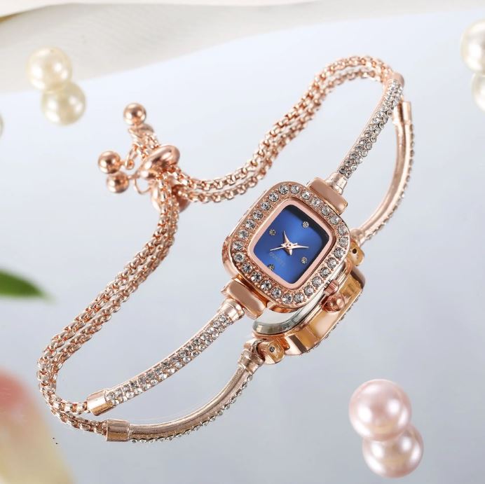 ¡𝐍𝐎 𝐓𝐄 𝐋𝐎 𝐏𝐈𝐄𝐑𝐃𝐀𝐒! Reloj de Mujer de Cuarzo de Oro Rosa con Diamantes y Cristales ⌚